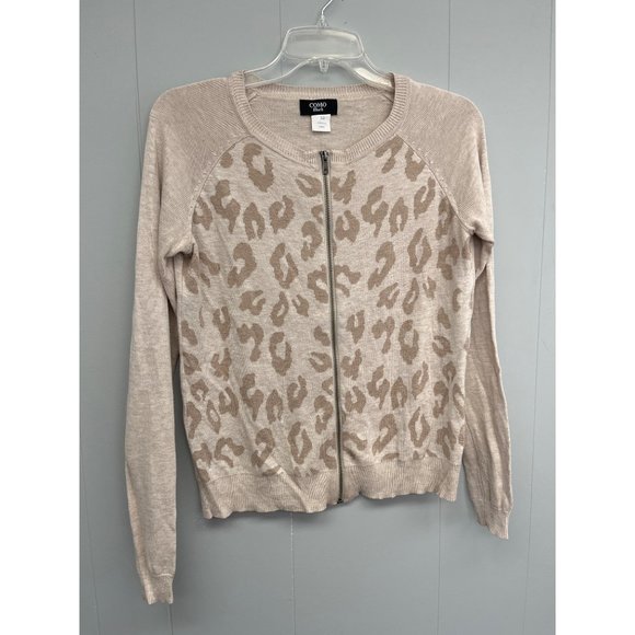 Como Black Full Zip Animal Print Sweat XS - Picture 1 of 8
